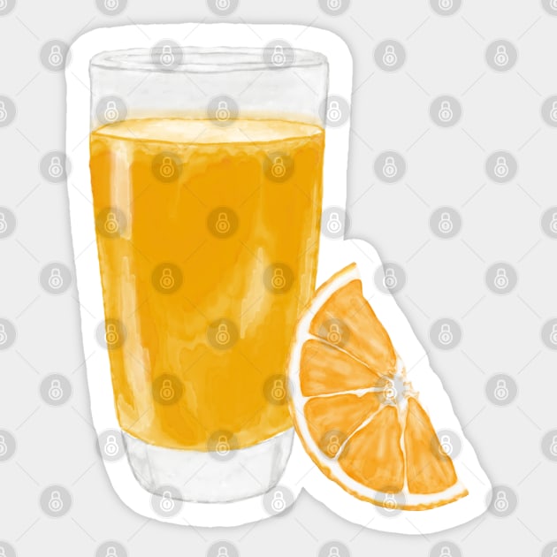 Glass of Orange Juice Sticker by HB Loves Crafts